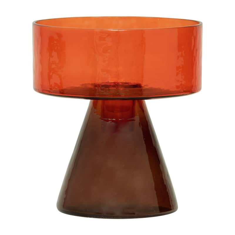 Round Top Recycled Glass Candle Holder - 5.5"