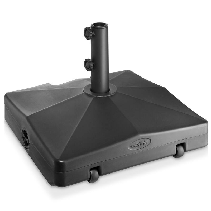 Fillable Mobile Umbrella Base Stand w Wheels for Patio Lawn Deck - 20"