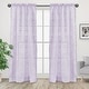 preview thumbnail 2 of 3, Purple Floral Rose 84in Window Treatment Curtain Panel Pair - Lavender Flower Luxurious Elegant Princess Vintage Shabby Chic