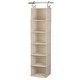 preview thumbnail 1 of 5, Household Essentials 6-Shelf Hanging Closet Organizer - 12.0"L x 12.0"W x 50.0"H Cream