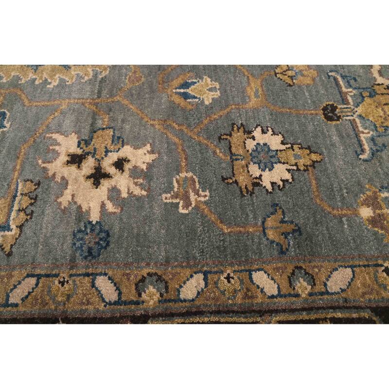 ECARPETGALLERY Hand-knotted Finest Agra Jaipur Teal Wool Rug - 8'3 x 11'3
