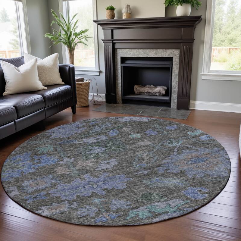 Premium Washable Super Soft Vintage Traditional Mayfield Rug - Taupe - 8' x 8'