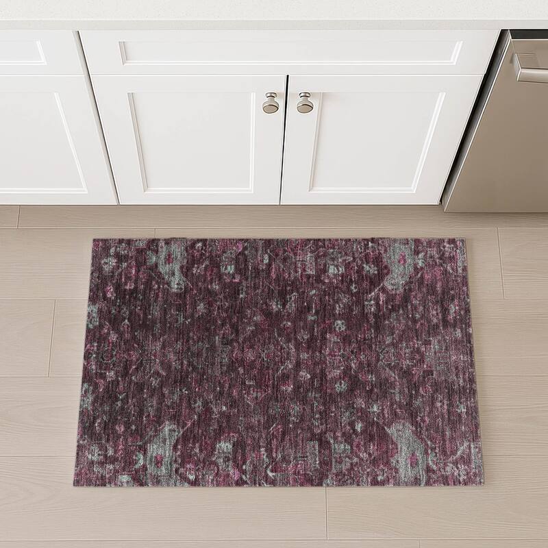 Machine Washable Indoor/ Outdoor Traditional Chelsea Chantille Rug