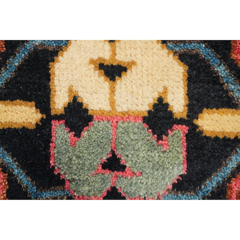 Hand Knotted Oriental 100% Wool Carpet Traditional Tribal Navy Blue & Blues Kazak Area Rug - 10' 3'' X 8' 2''