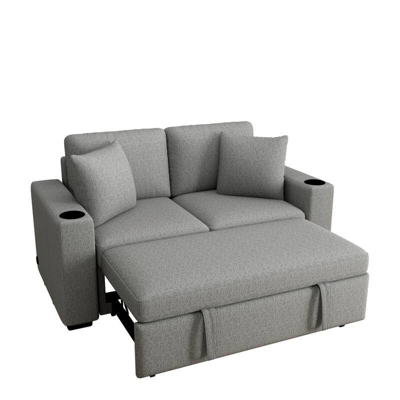 60.6" Modern Loveseat Sofa Pull-out Sofa Bed Sofa Couch 2-seater Sofa Chair for Living Room