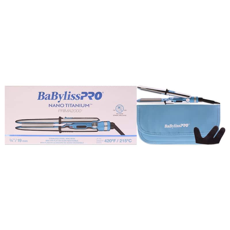 Nano Titanium Prima 2000 Stainless Steel Mini Iron - BNT2000UC 0.75Inch by BaBylissPRO for Unisex