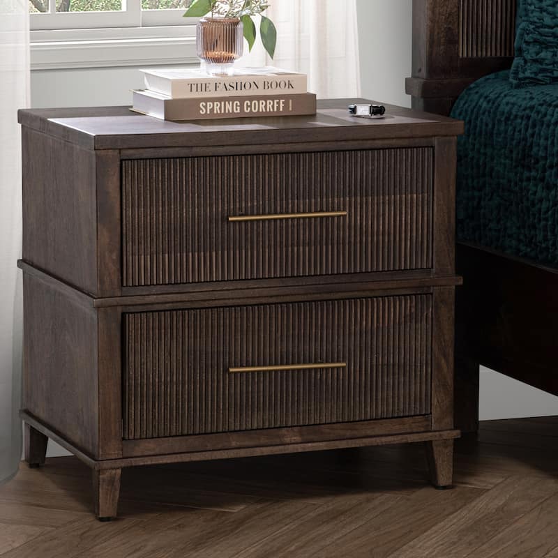 Classic Home Westlake 2-Drawer Mango Wood Nightstand