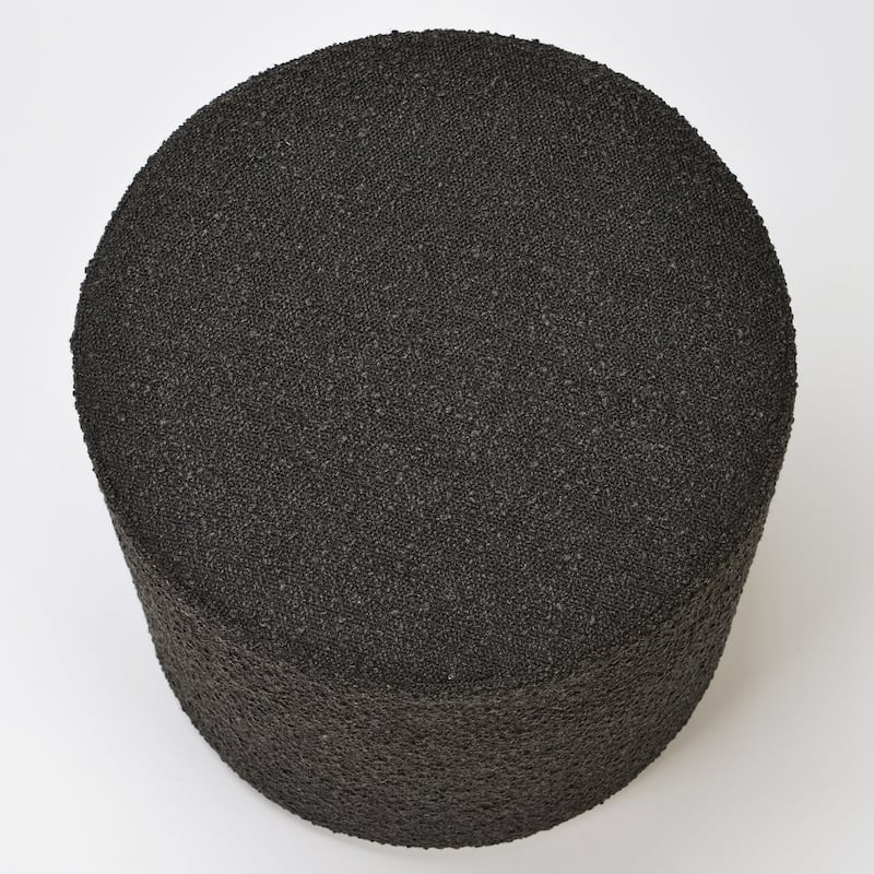 KINWELL Round Upholstered Pouf Ottoman Footrest