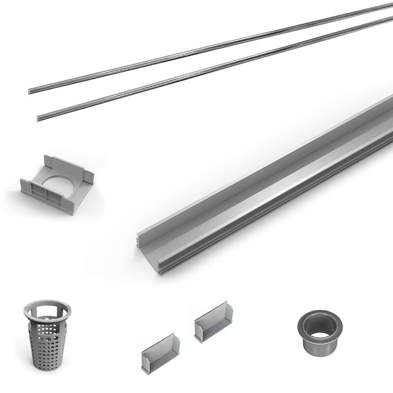 Infinity Drain RG-L 6572 72" PVC Linear Drain Component Only Kit for - Polished Stainless - Polished Stainless