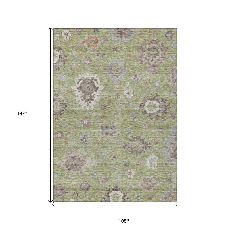 HomeRoots Floral Traditional Rectangle Outdoor Rug