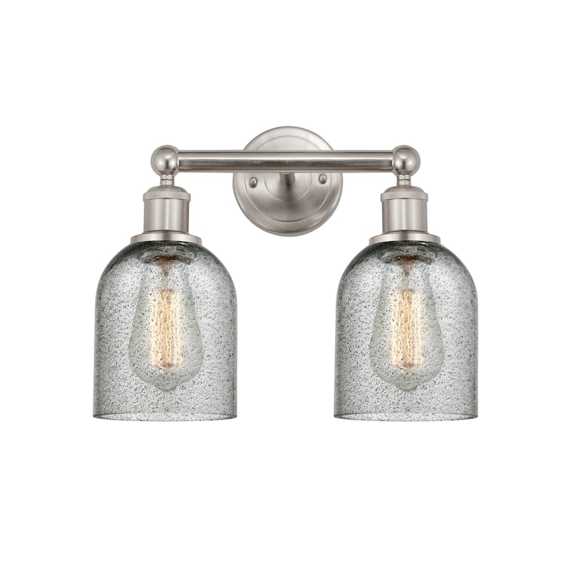 Innovations Lighting 616-2W-12-14 Caledonia Vanity Caledonia 2 Light - Brushed Satin Nickel / Charcoal