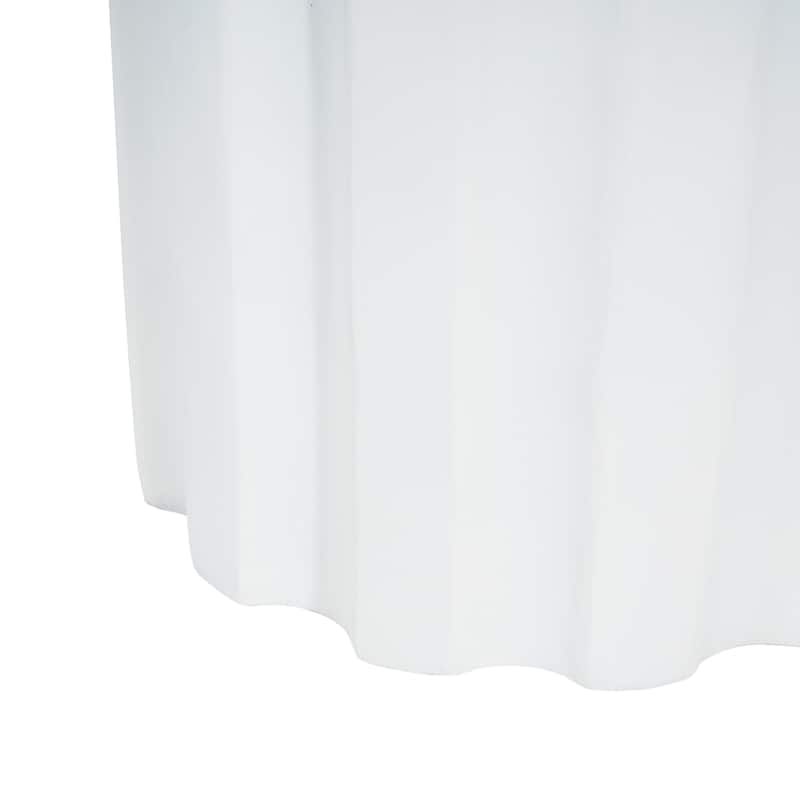 Christopher Knight Home - 15.75'' Modern Cylindrical Concrete Accent Side Table with Vertical Groove Design - White