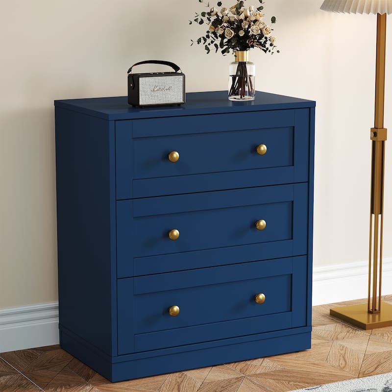 Modern Night Stand with 3 Drawers