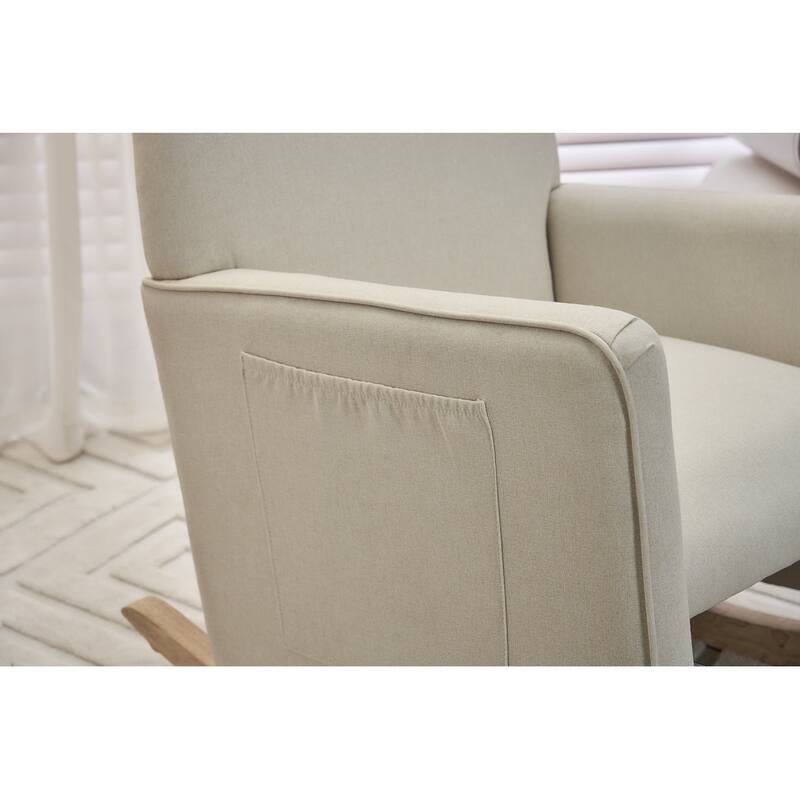 Nursery Rocking Chair With Adjustable Footrest