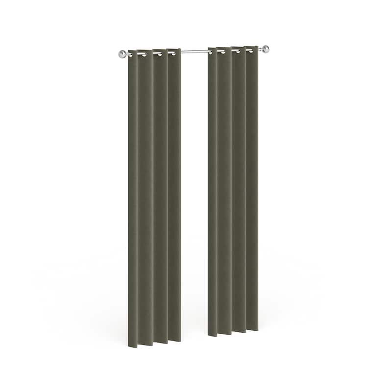 Strick & Bolton Krupa Grommet Linen Curtain Panel