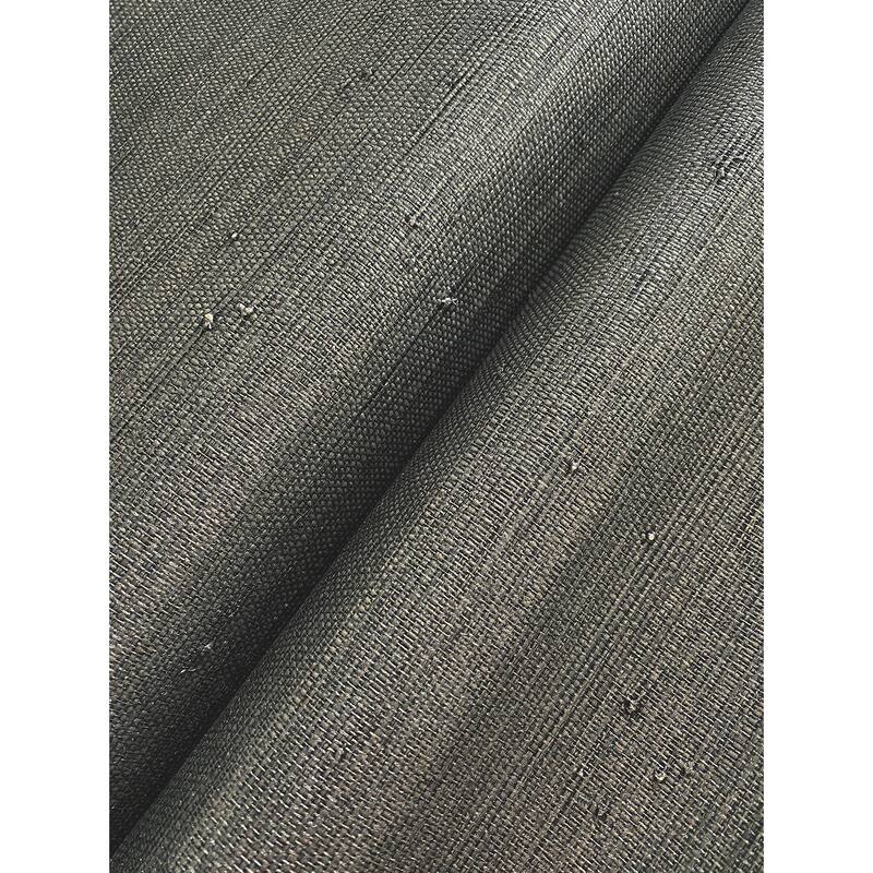 Chris Loves Julia x A-Street Prints Mycroft Slate Grasscloth Wallpaper