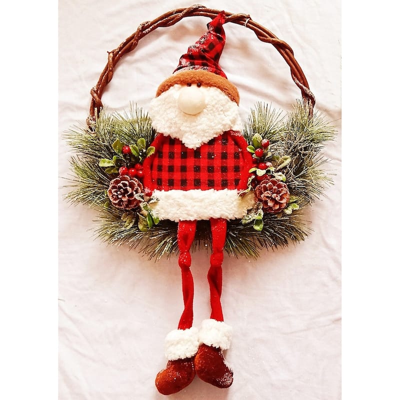 Hanging Santa Wreath