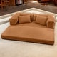 preview thumbnail 174 of 179, Jaxx Unsofa Modular Convertible Sectional Sofa with Fold Out King Sleeper Bed 2-Seat Sofa. - Corduroy Spice Orange