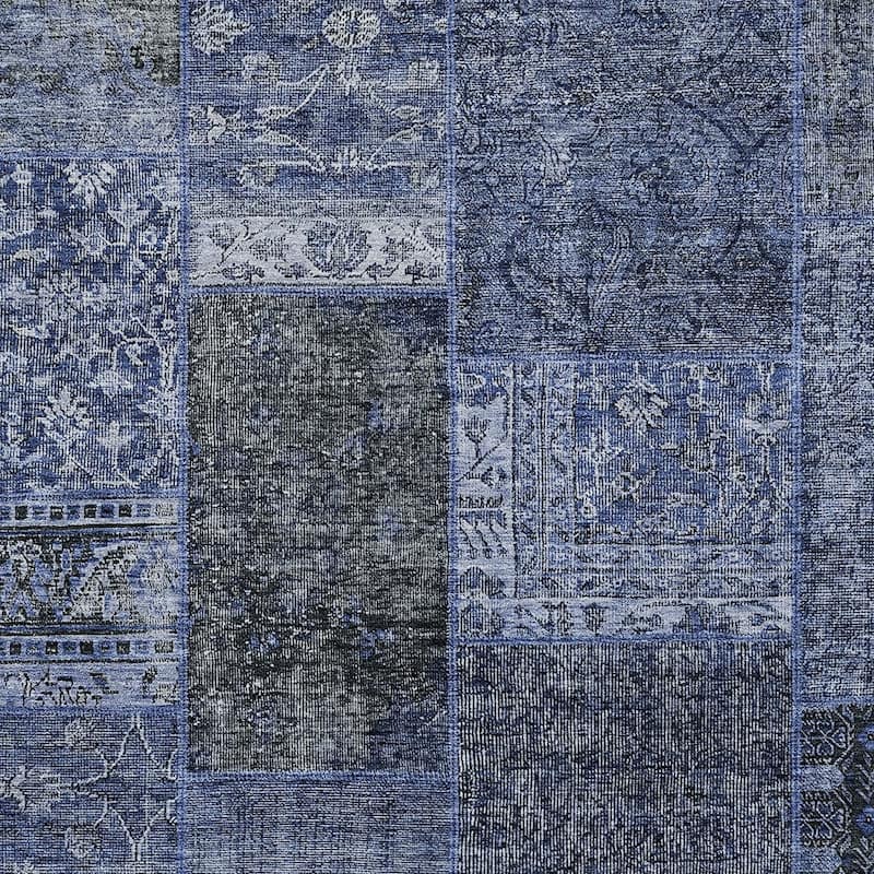 HomeRoots Patchwork Transitional Rectangle Outdoor Rug