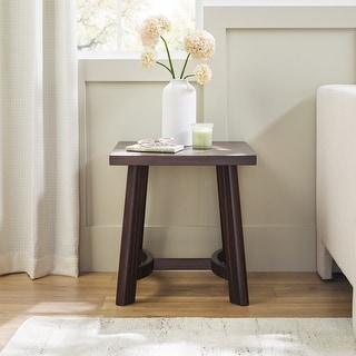 Walker Edison Modern Farmhouse Easy Assembly Solid Wood Side Table ...