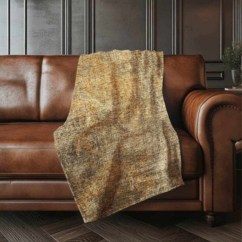 Premium Machine Washable Modern Ombre Sherpa Throw Blanket - Brown - 4'2" x 5'10"