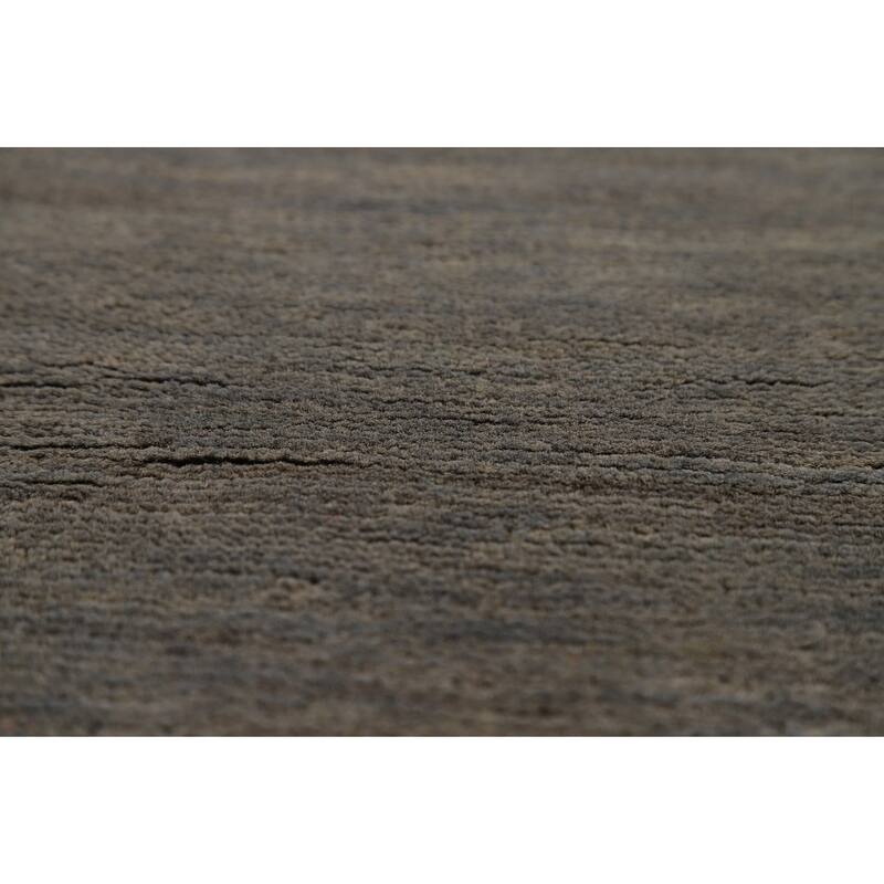 Gray Contemporary Gabbeh Oriental Foyer Rug Hand-Knotted Wool Carpet - 3'2"x 4'9"