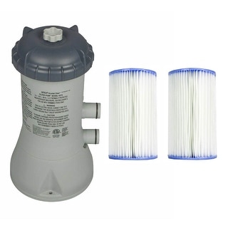 Intex 1000 GPH Easy Set Above Ground Swimming Pool Filter Pump System + Filters - 8.3