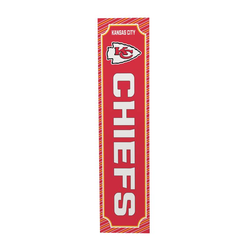 47" Double Sided Seasonal Porch Leaner, Kansas City Chiefs - 47" x 11.25"