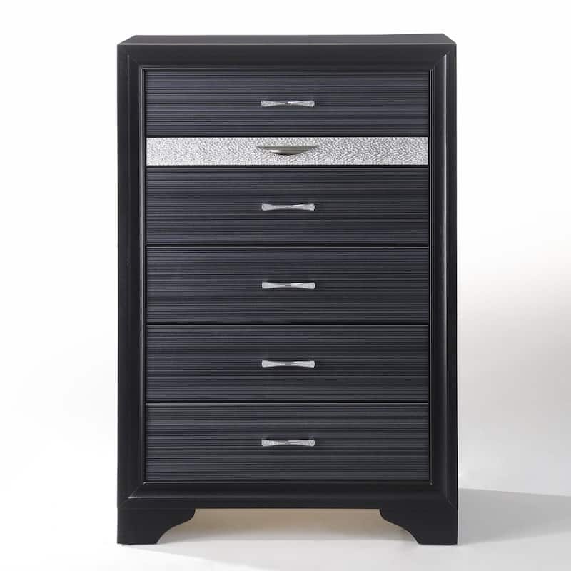 Wood 6 Drawers Chest, Storage Closet with Jewelry Drawer, No Assembly