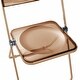 preview thumbnail 50 of 61, LeisureMod Lawrence Acrylic Folding Chair W/ Gold Metal Frame - 30"