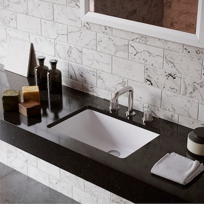 Karran Tryst KBF464 2-Handle Three Hole Widespread Bathroom Faucet with Matching Pop-up Drain