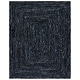 preview thumbnail 60 of 147, SAFAVIEH Georgine Handmade Braided Bohemian Cotton Rug 8' x 10' - Black/Blue