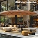 preview thumbnail 2 of 10, MAISON ARTS 15ft Double-Sided Patio Extra Large Twin Umbrella with Base Included