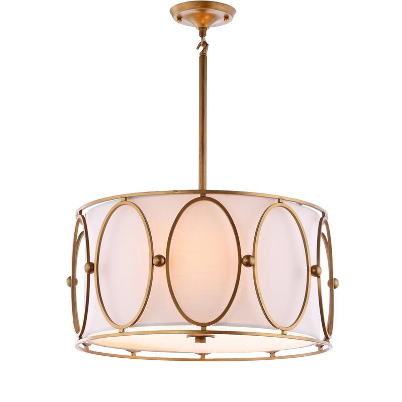 Caleb 3-Light Metal LED Pendant, by JONATHAN Y - 19"