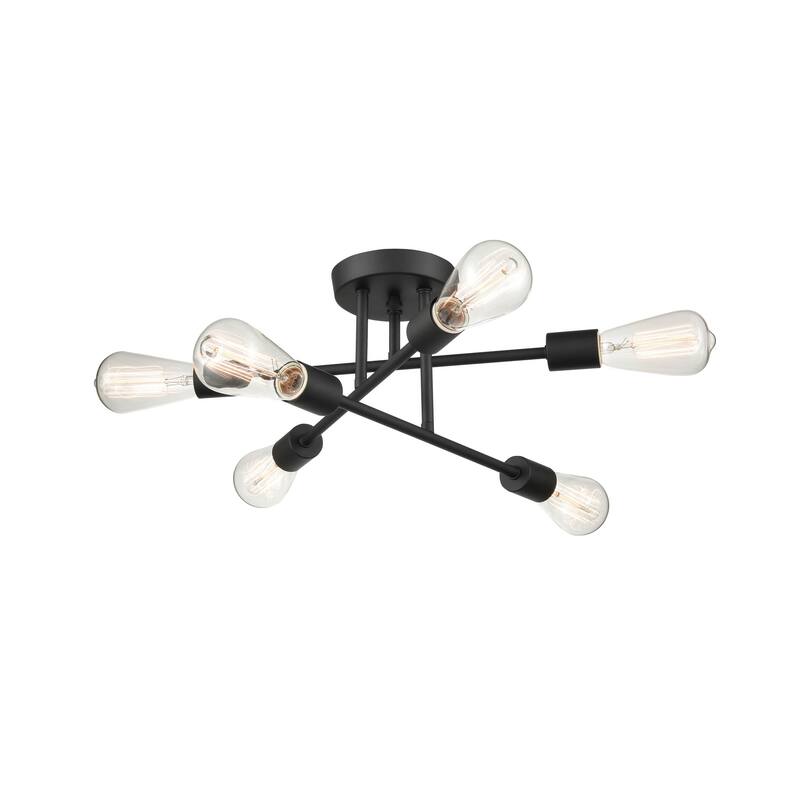 Millennium Lighting Decco 6 Light Pendant Fixture in Matte Black