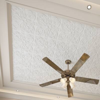 Art3d 2'x2' PVC Decorative Drop ceiling Tile, Glue-up Ceiling Panel Champs Elysees (12-Pack)