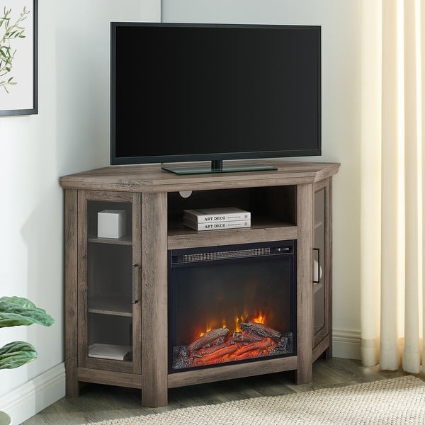 slide 2 of 17, Middlebrook 48-inch Corner Fireplace TV Stand