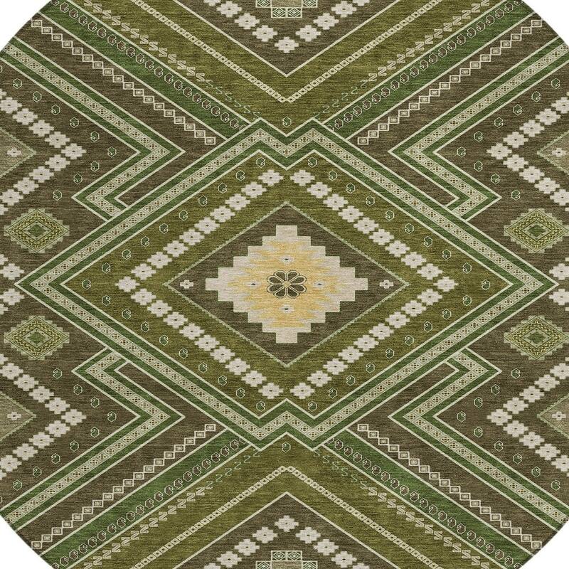 HomeRoots Tribal Transitional Rectangle Outdoor Rug
