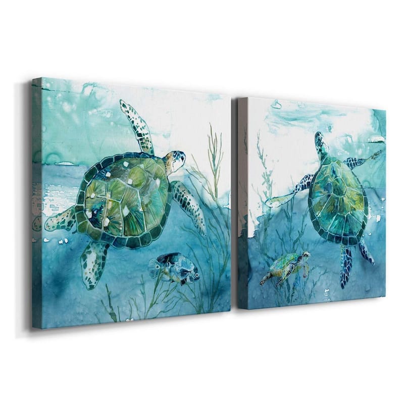 Delray Sea Turtle I-Premium Gallery Wrapped Canvas - Ready to Hang