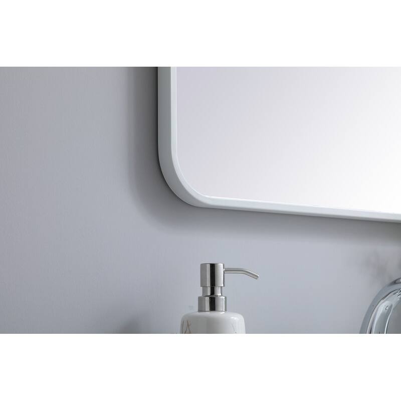 Ezra Soft Corner Metal Rectangular Mirror