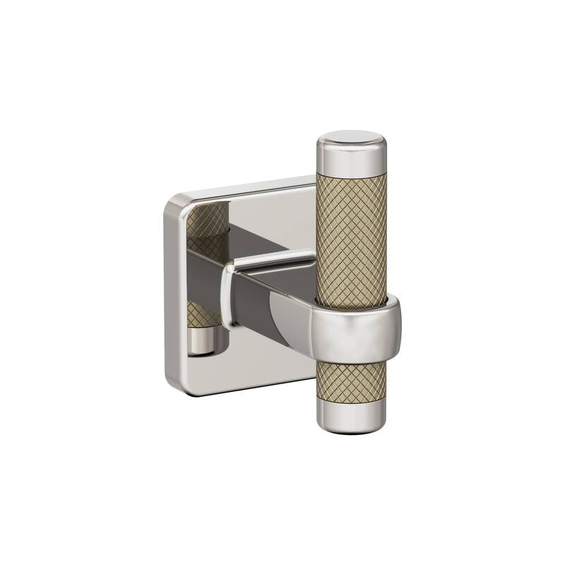 Amerock Esquire Single Robe Hook - Polished Nickel/Golden Champagne