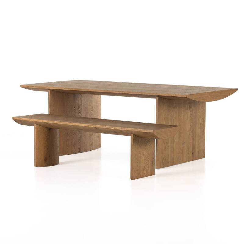 Miriam 84" Dining Table-Dusted Oak Veneer - 84W x 40D x 30H