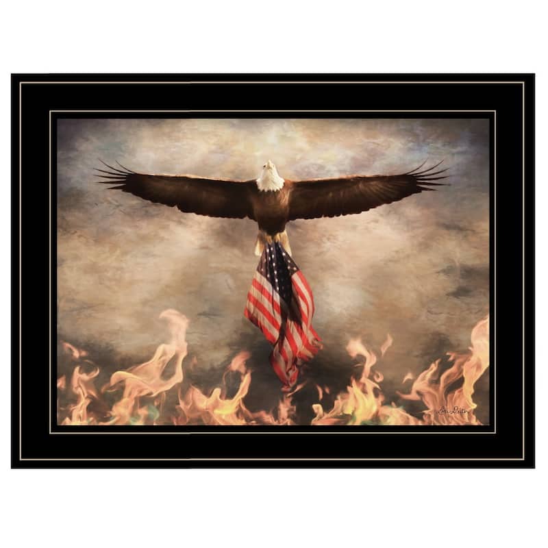 TrendyDecor4U Contemporary "Blaze of Glory" Framed Print Wall Art by Lori Deiter