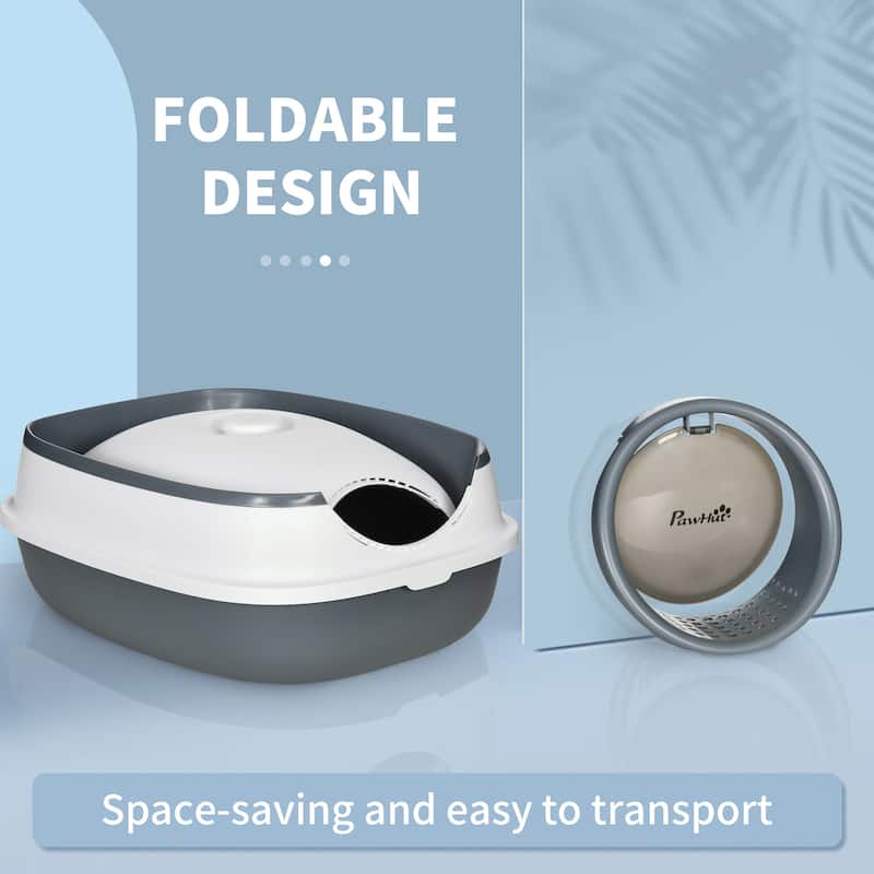 PawHut Cat Litter Box with Lid