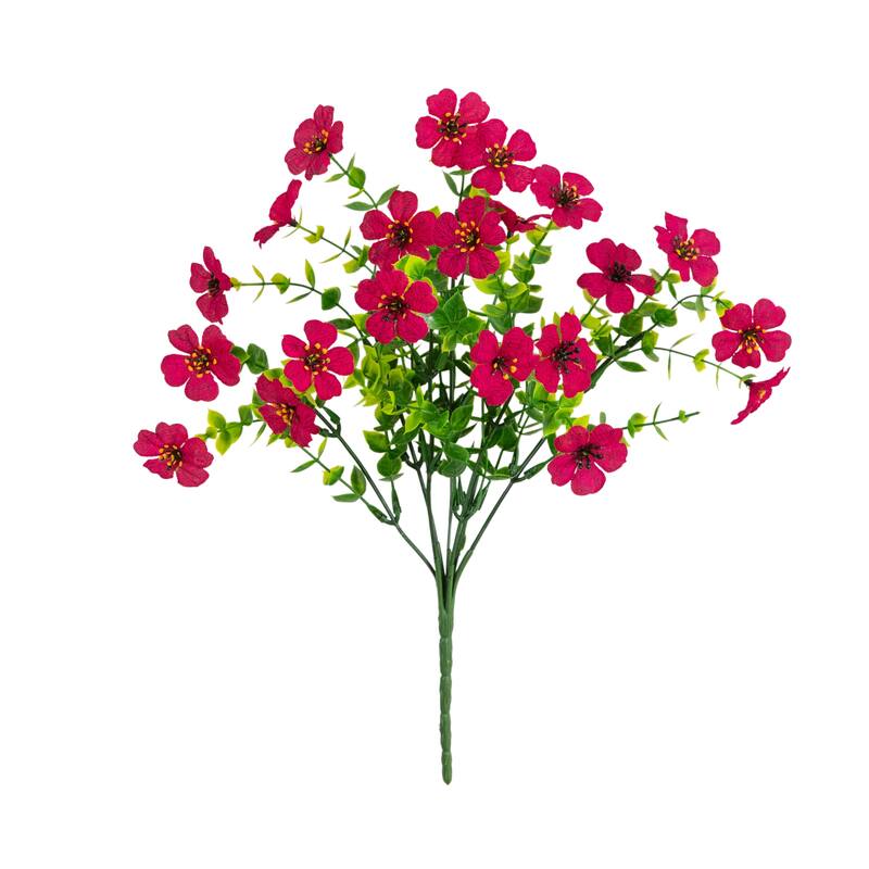 13-in UV Resistant Artificial Daisy Bush (Indoor/Outdoor) - Set of 12