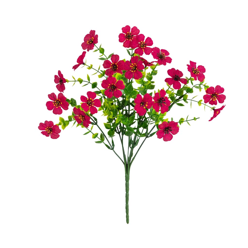 13-in UV Resistant Artificial Daisy Bush (Indoor/Outdoor) - Set of 12