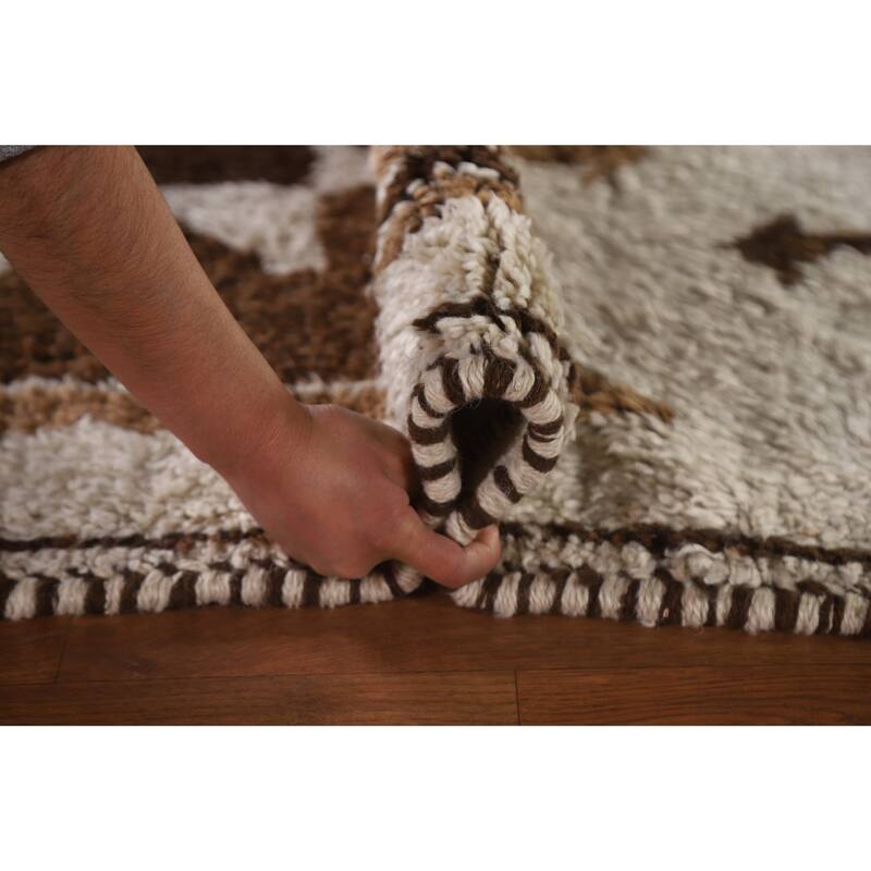 Plush Beige Turkish Anatolian Runner Rug Handmade Wool Carpet - 3'3"x 12'2"