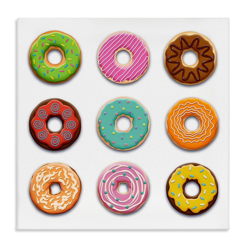 Stupell Delicious Various Donuts Canvas Wall Art Design By Marcus Prime