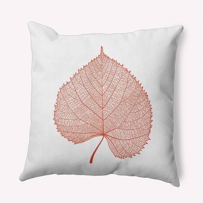 Leaf Study Accent Pillow - Harvest Orange - 18" x 18"