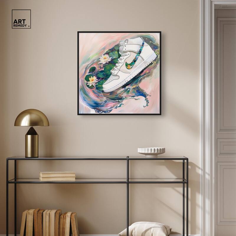 Lilypads Sneaker Splash Canvas by Art Remedy